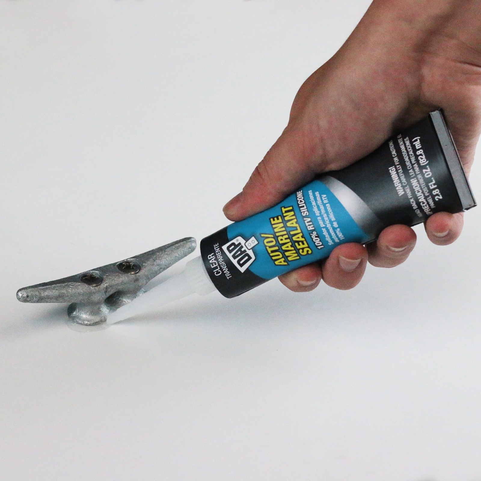 Clear Silicone Sealant 2.8 Ounce Waterproof Durable Automotive Marine Repair