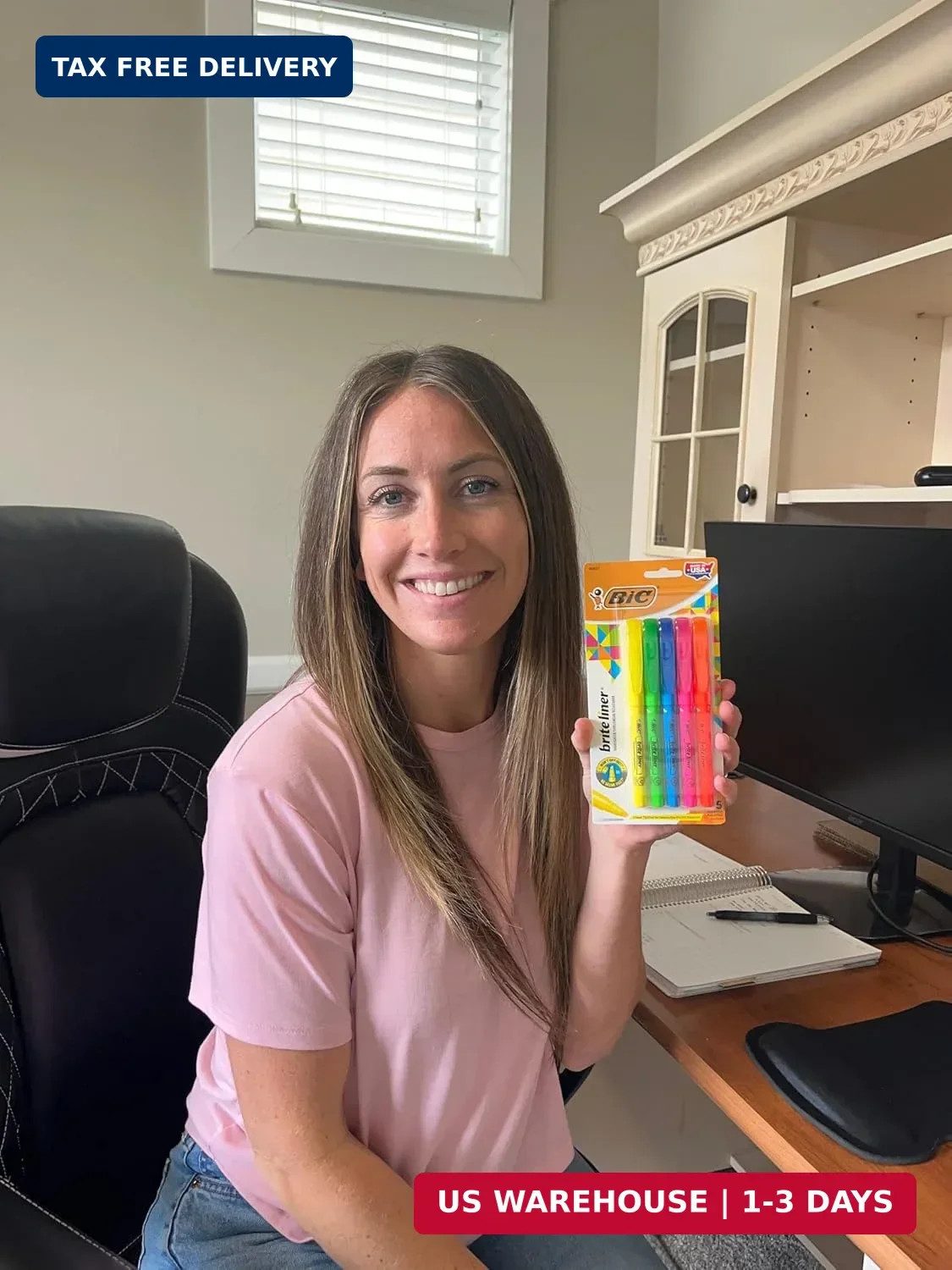 BIC Brite Liner Highlighters, Chisel Tip, School Supplies for Students and Teach