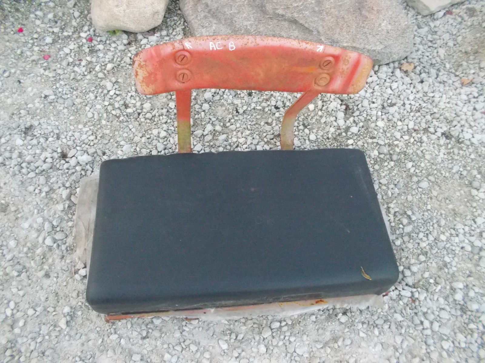Allis Chalmers AC B tractor original seat frame assembly w/ back brace & cushion