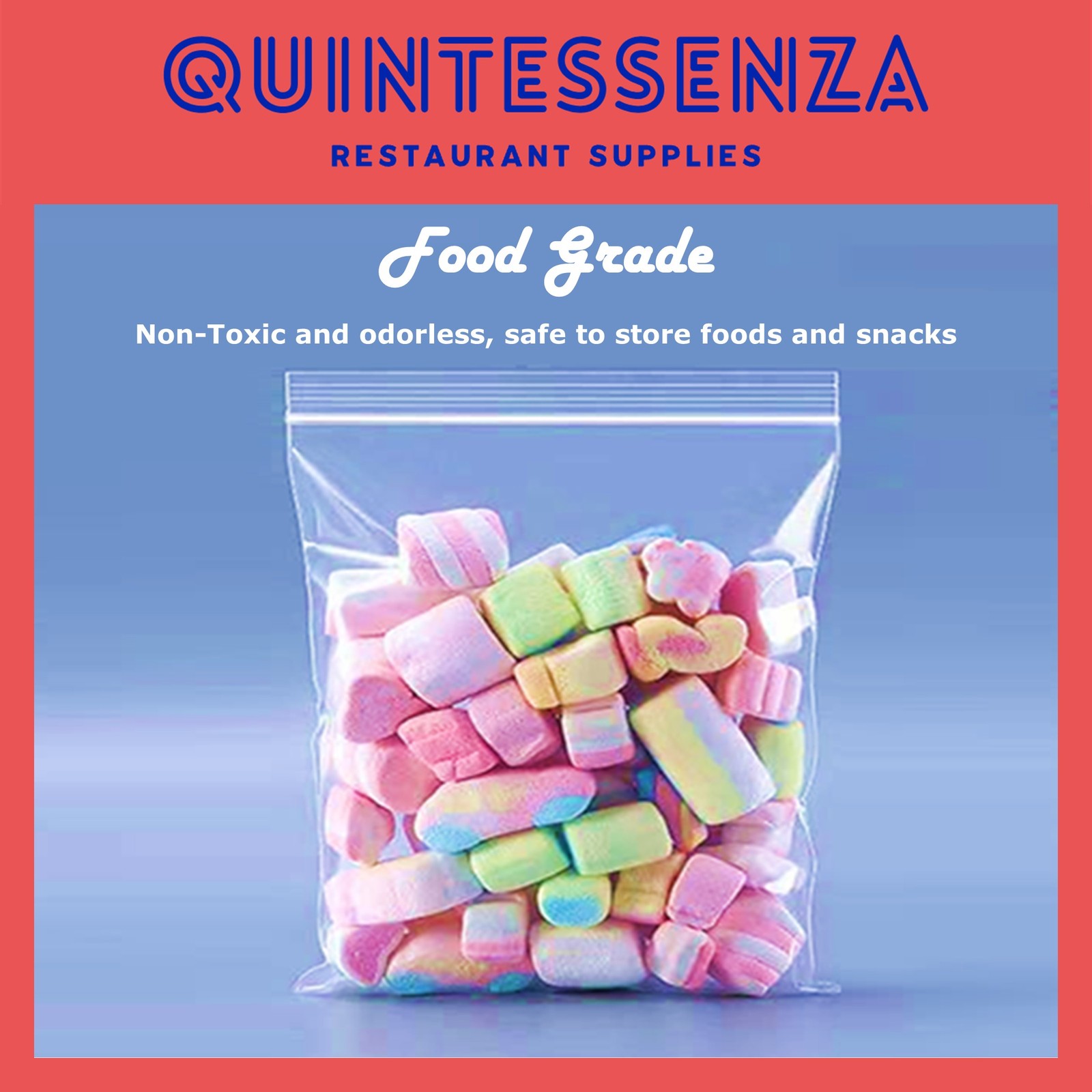 2.5» x 12» = 2 Mil Thick Clear Zipper Reclosable Poly Bags by Quintessenza