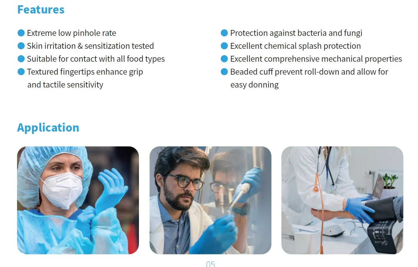 KingFa Nitrile Examination Gloves Powder Free ASTM D6319-19 200pc, 500pc, 1000pc