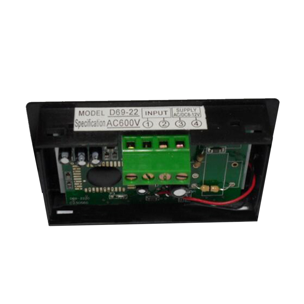 AC 0-600V 0-199V LCD Digital Voltage Panel Meter Voltmeter Volt Display 2 Wires
