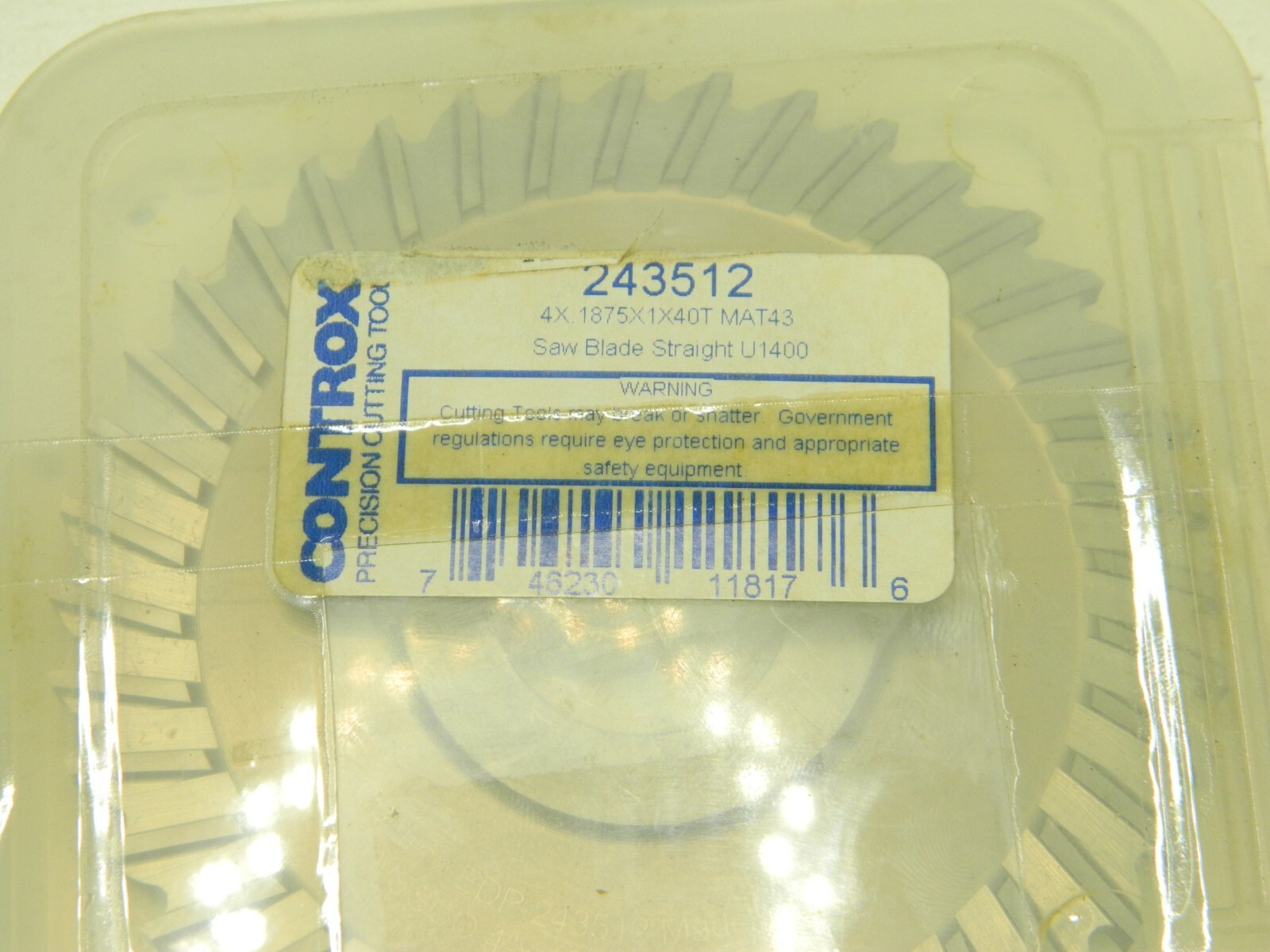 Controx Straight Tooth Side Chip Saw 4" Diam x 3/16" Thick 40 Teeth 24