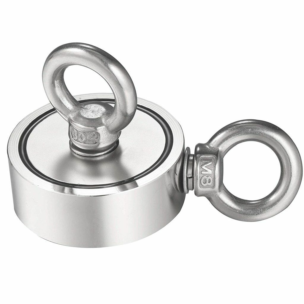Fishing Magnet Kit Strong Neodymium 500 1000 LBS Pull Force + Rope + Carabiner