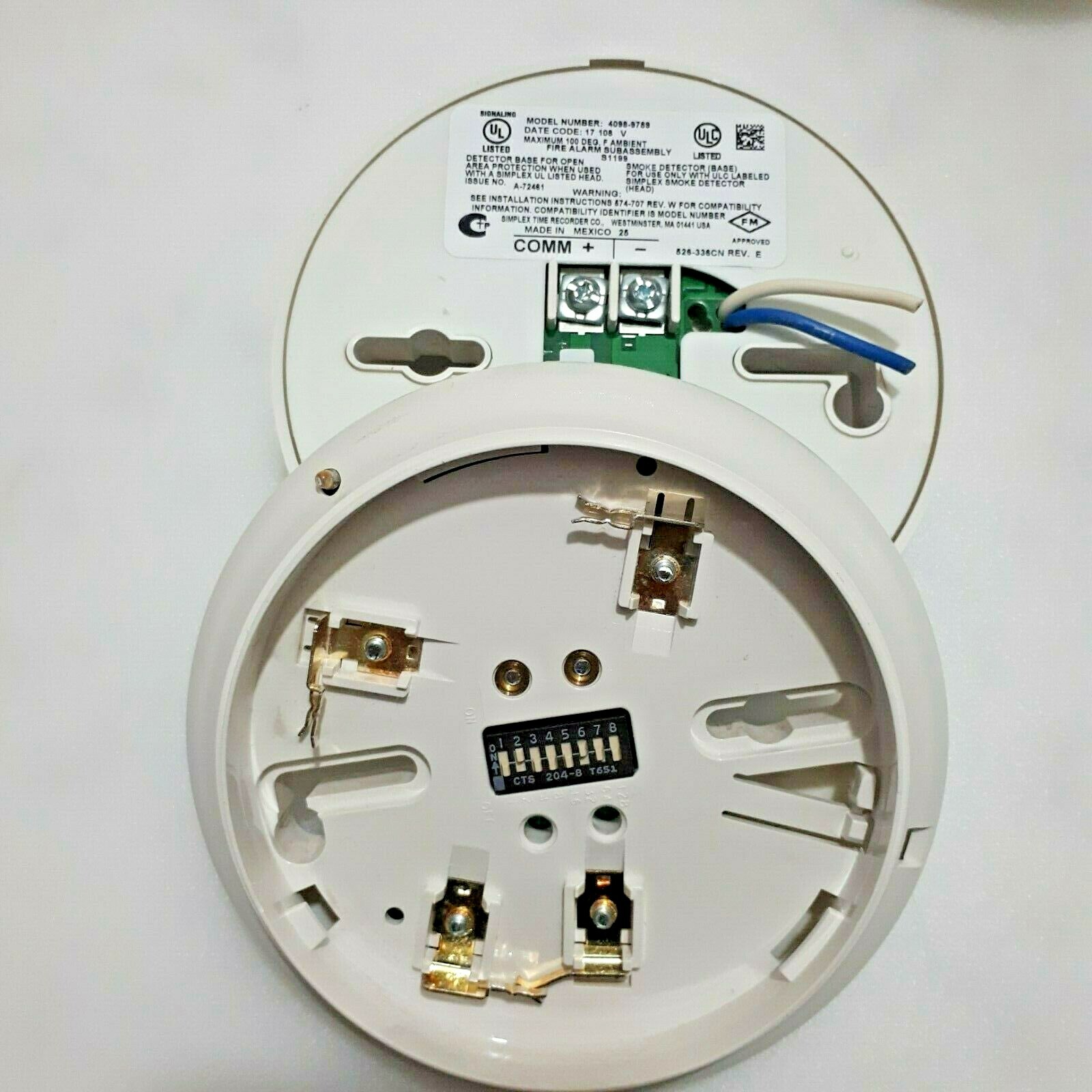 SIMPLEX FIRE DETECTOR BASE 4098-9792 **Free Ship**