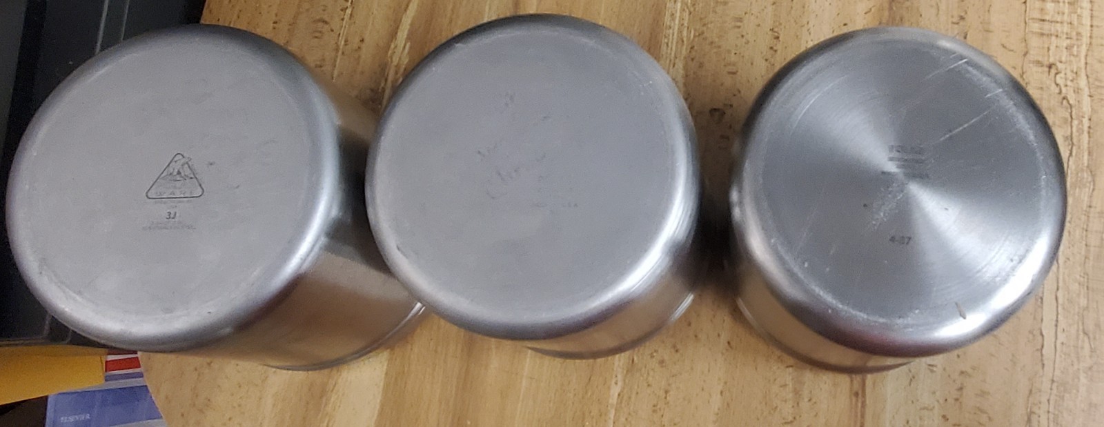 Lot of 3 Vintage Polar Ware Stainless Steel Medical Storage Canister With Lids