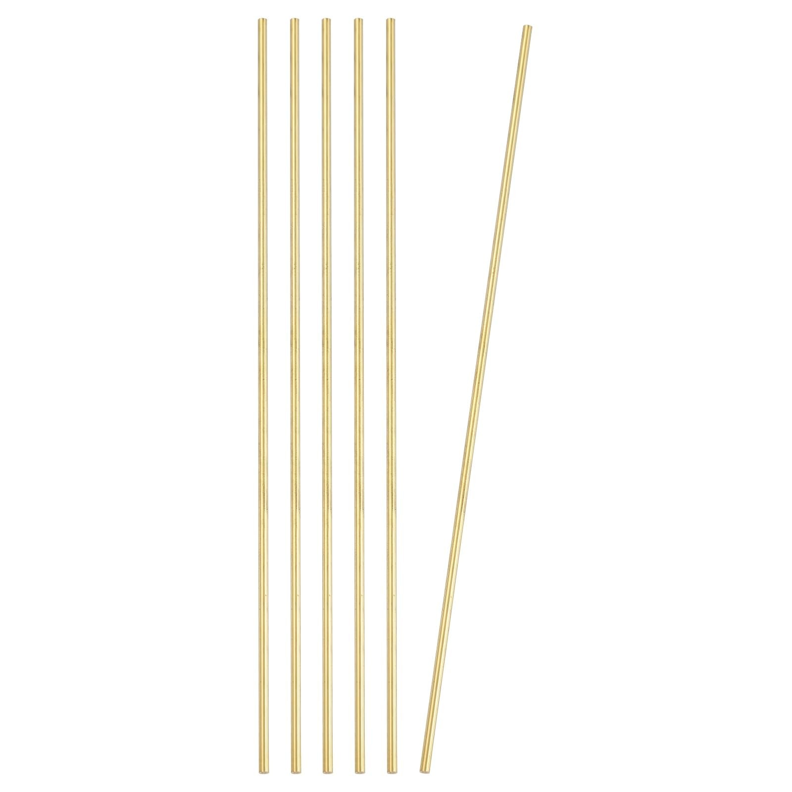 6 Pcs Round Brass Rods, 4mm Dia. 32cm / 12.6 Inch Length H59 Brass Bar Solid …