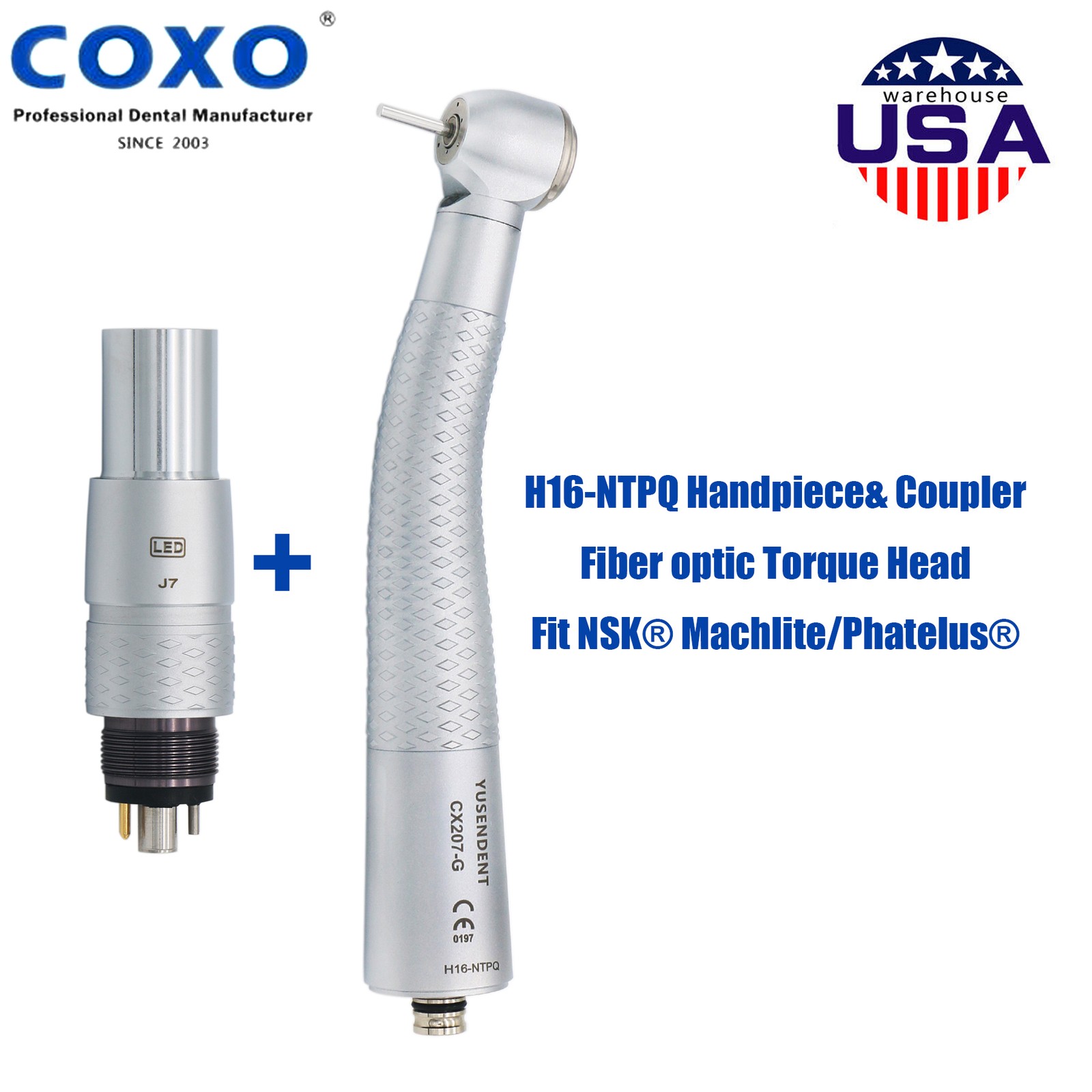 COXO H16 Dental Fiber Optic High Speed Turbine Handpiece For KaVo NSK Coupling