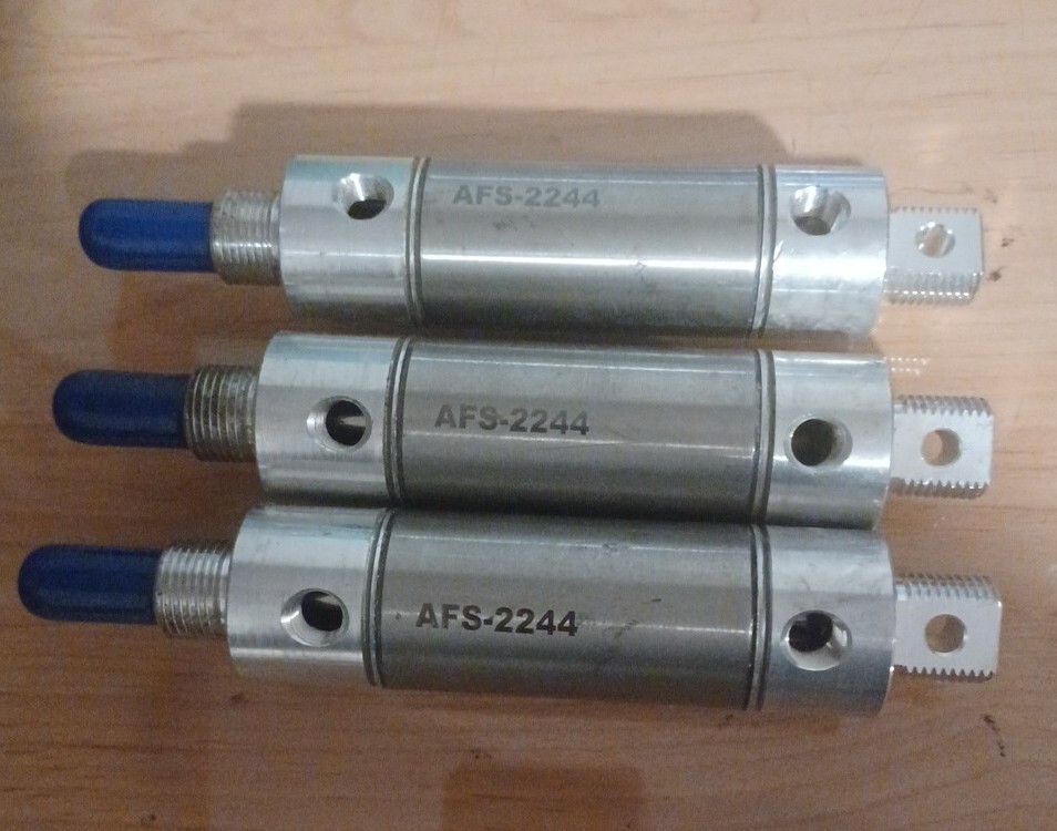 Lot Of 3 Pneumatic Single-Rod Double-Acting Cylinder AFS-2244 1/8″ NPT port