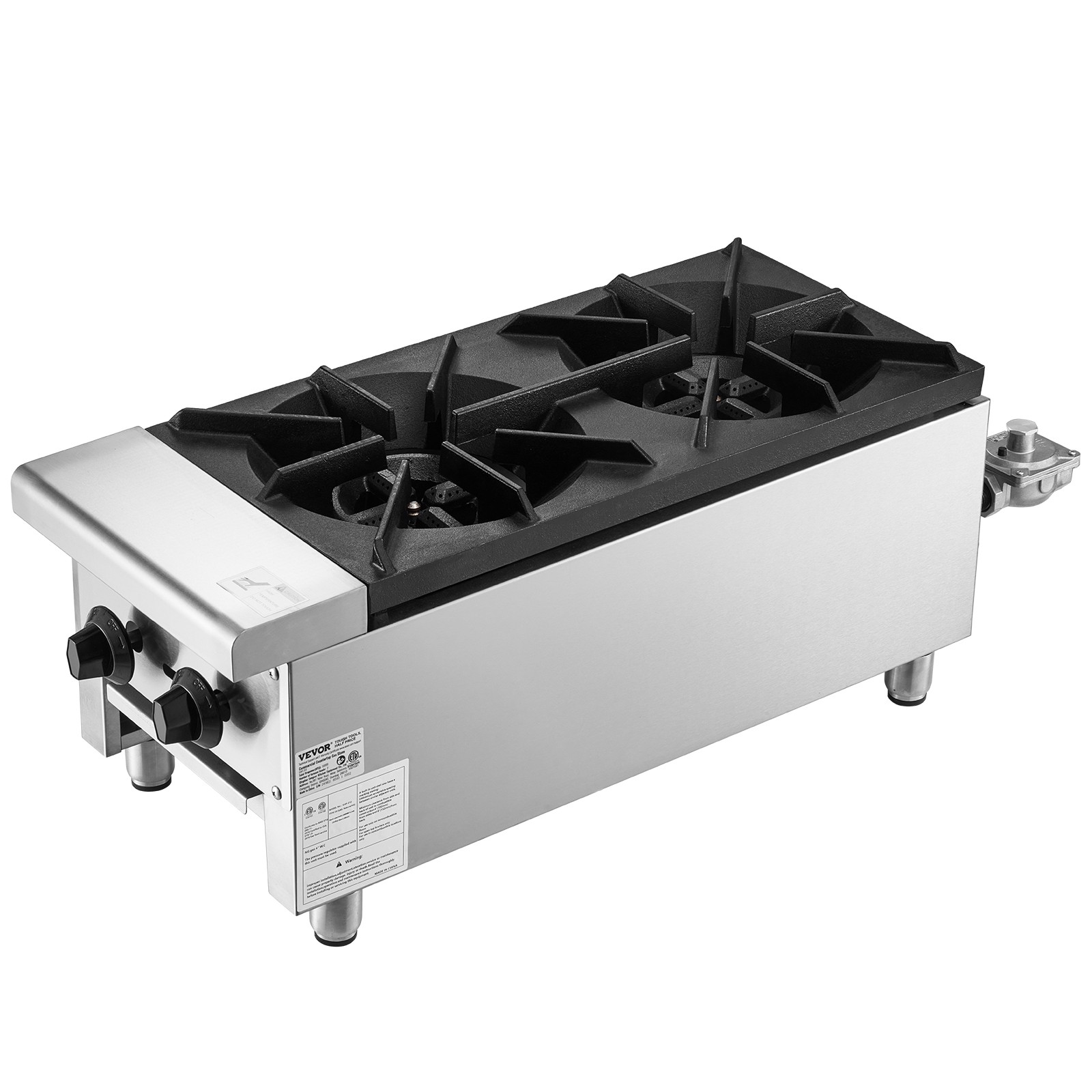 VEVOR Commercial Gas Range Stove 2 Burners Countertop Cooking Hot Plate Kitchen