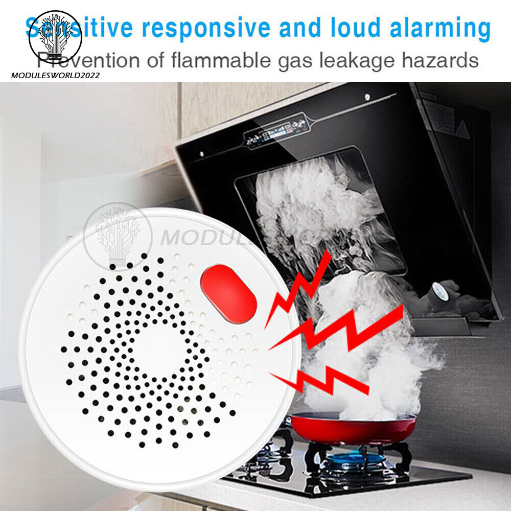 Gas Leak Detector Tuya Wifi Combustible Gas Alarm for Home Natural Gas Sensor