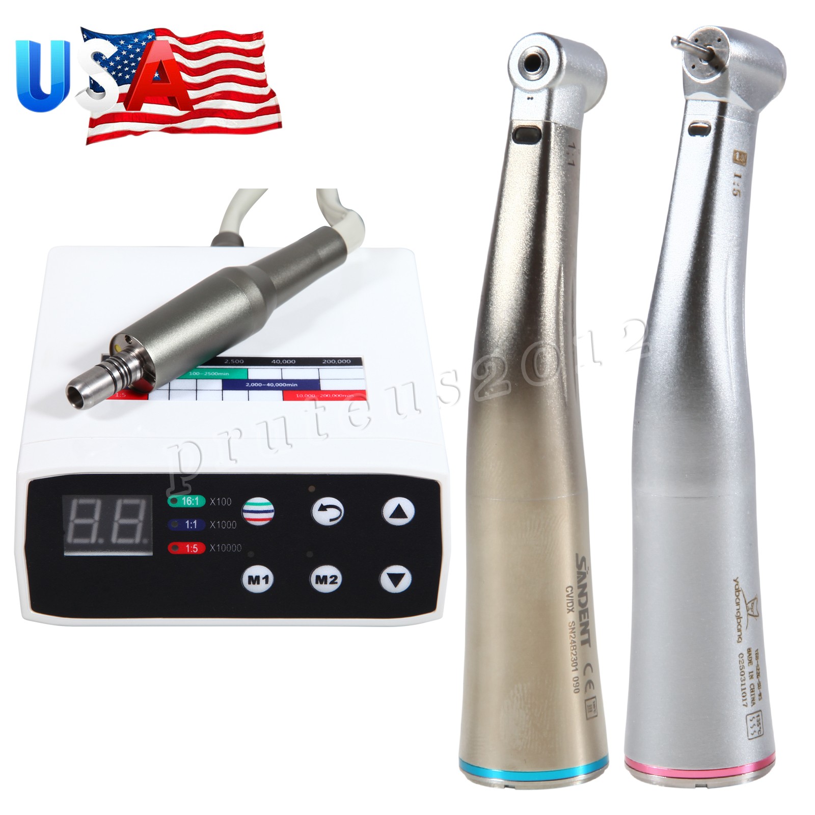 CICADA NSK TYPE Dental Brushless Electric Motor + 1:1 1:5 Handpiece Contra Angle