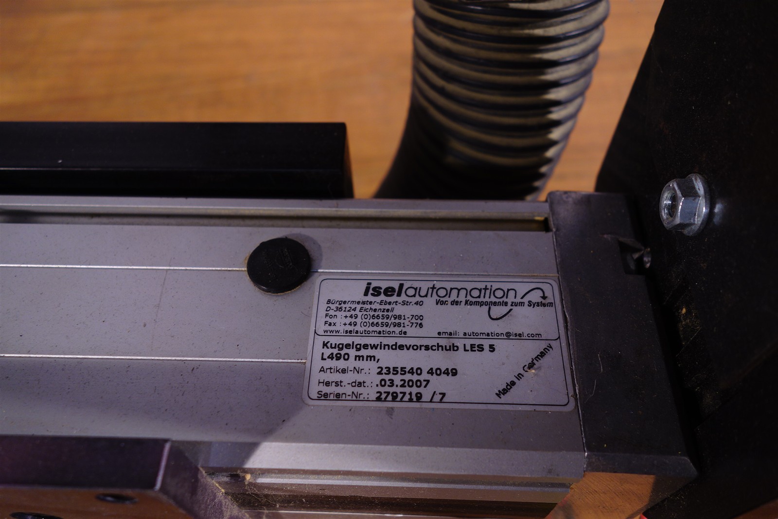 Isel Automation 490mm stage / Translation table with Dynetic 90VDC Servo Motor