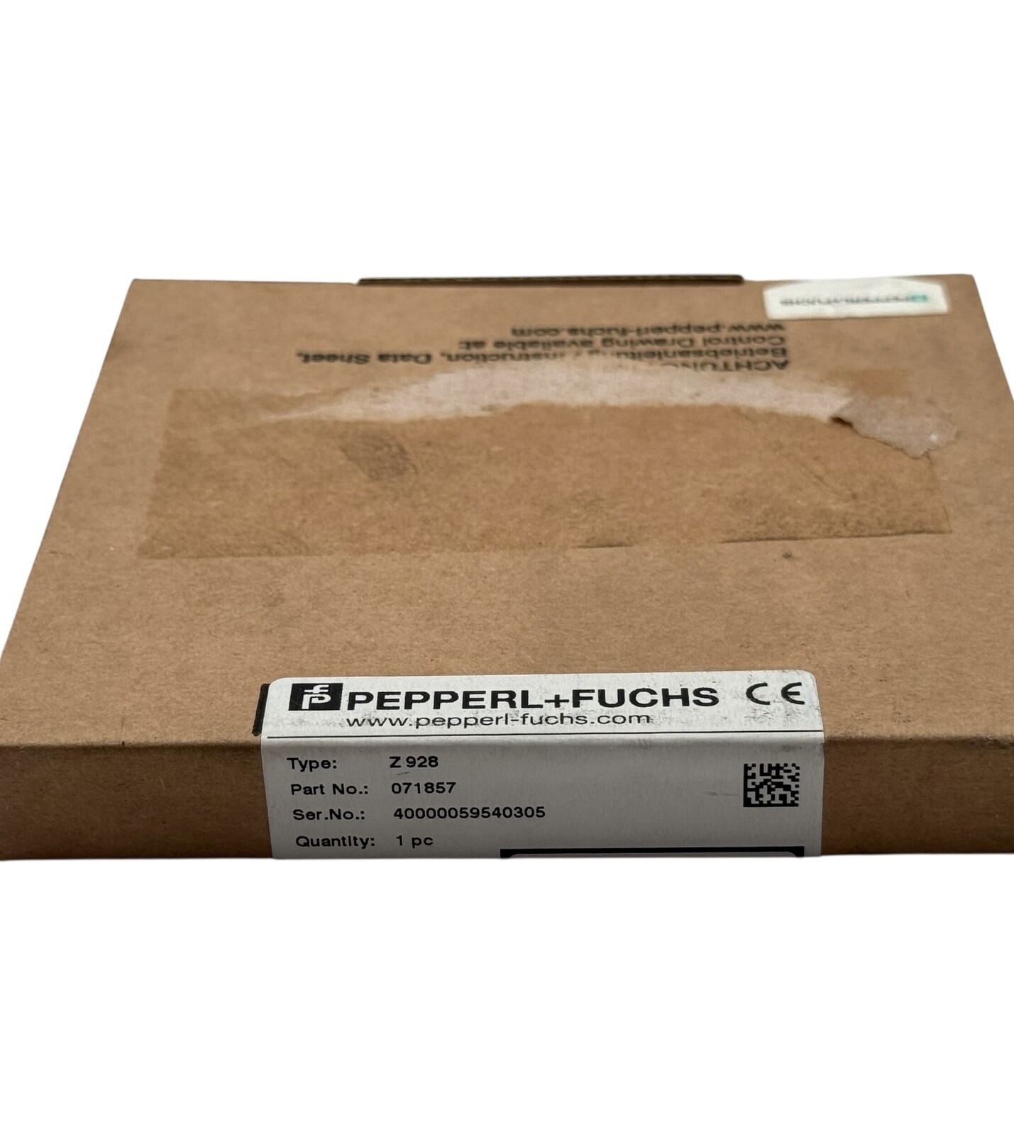 Pepperl+Fuchs Z 928 071857 Zener Barrier 26V @ 10uA -sealed-