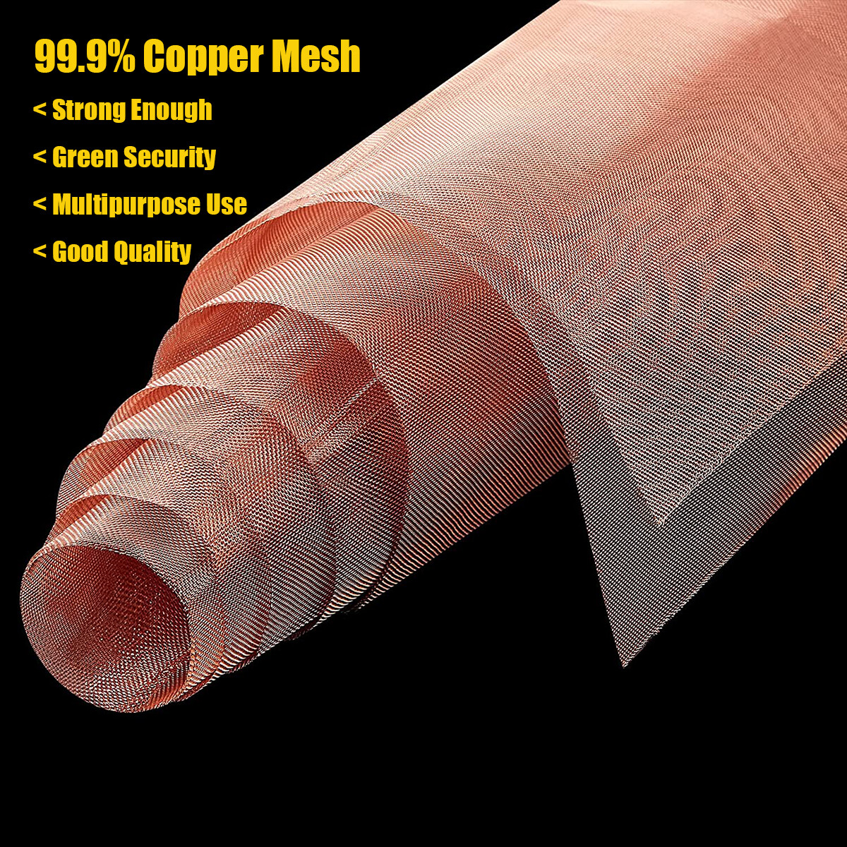 10-200 Mesh 99.9% Copper Screen Woven Mesh Screen Copper Mesh Cloth