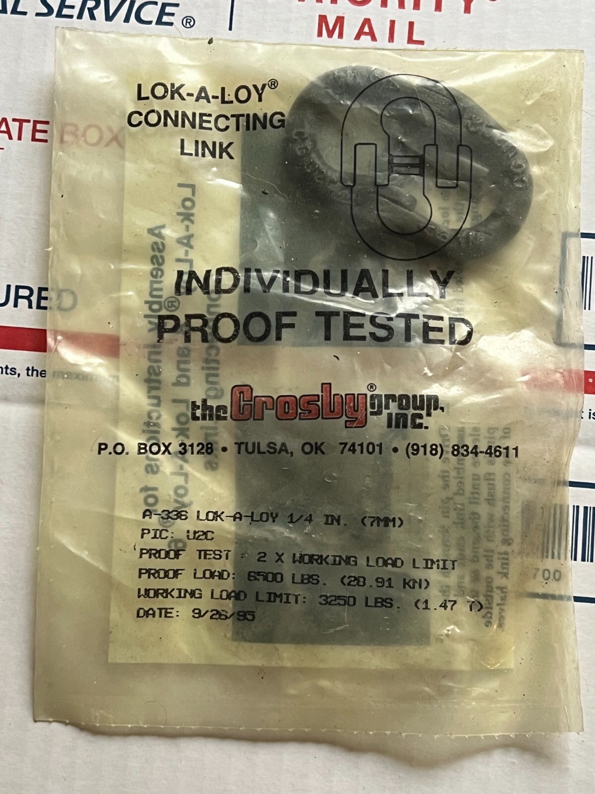 crosby a-336 link nos surplus