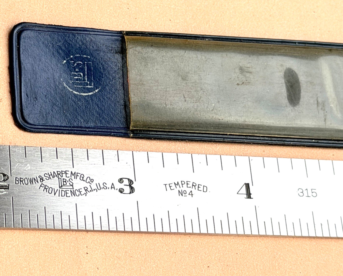 Brown & Sharpe No.315 6” Long Spring-Tempered Steel Rule W/Inch Grad. USA Made
