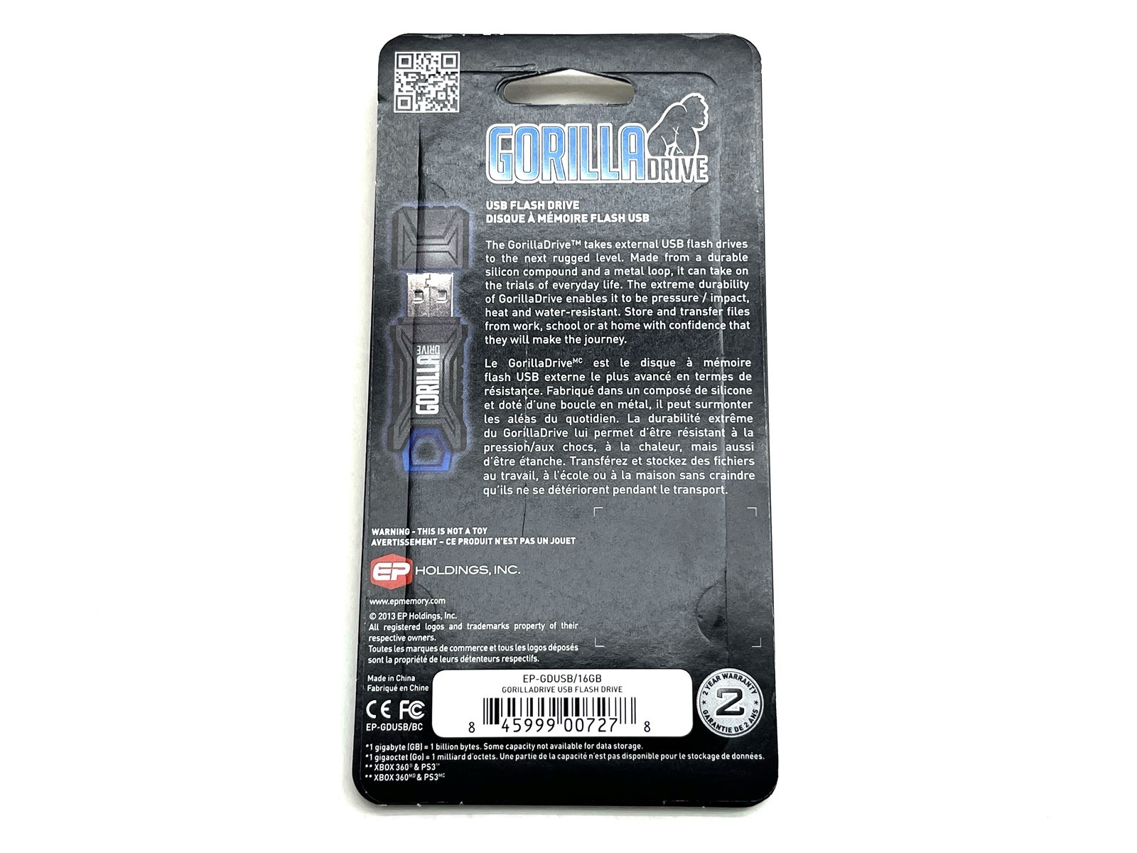 Gorilla Drive 16GB Ruggedized USB Flash Drive Water Impact Resistant EP-GDUSB