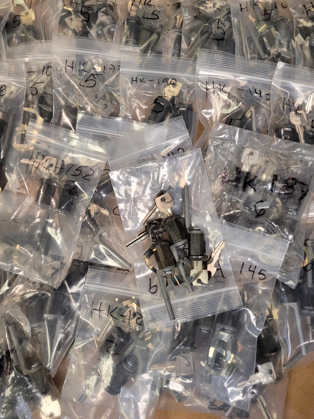 large lot of HK office furniture locks drawer cabinet locks. 165 locks