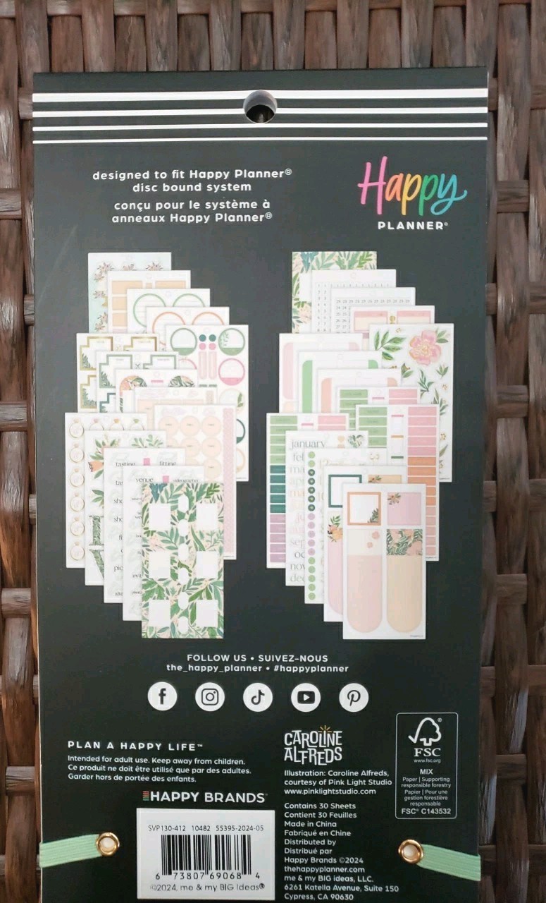 Happy Planner GARDEN WEDDING Value Pack Stickers 1322 Pieces