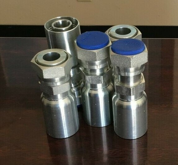 Qty 5 – Compatible 12U-S72 Interchangable Hydraulic Hose Fitting 3/4″ Flat Face