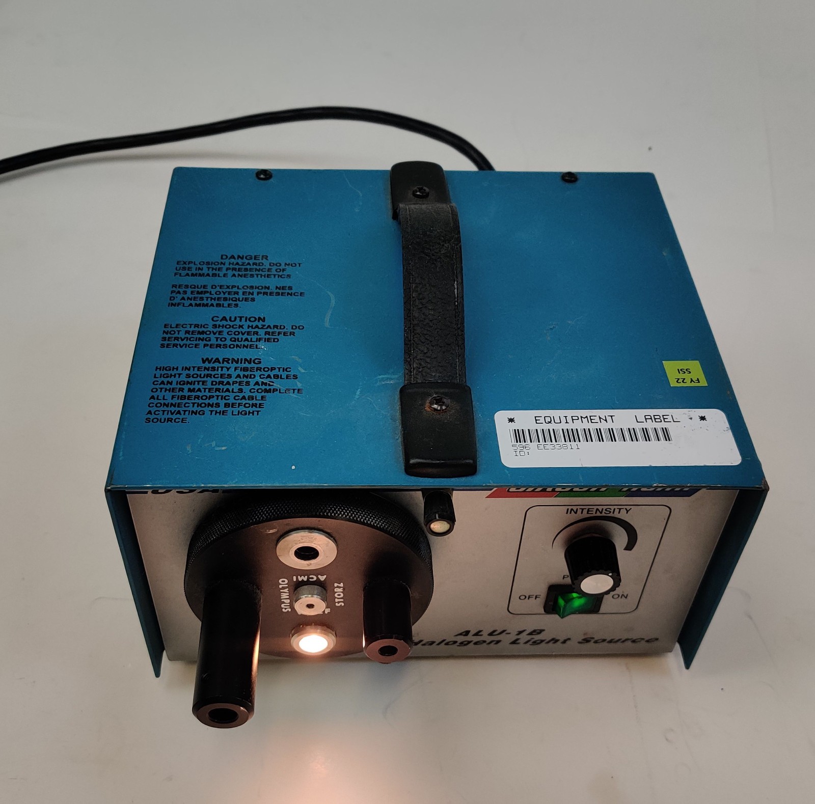 Circon ACMI ALU-1B 150W Halogen Light Source for Borescopes, Fiber Optics Tested