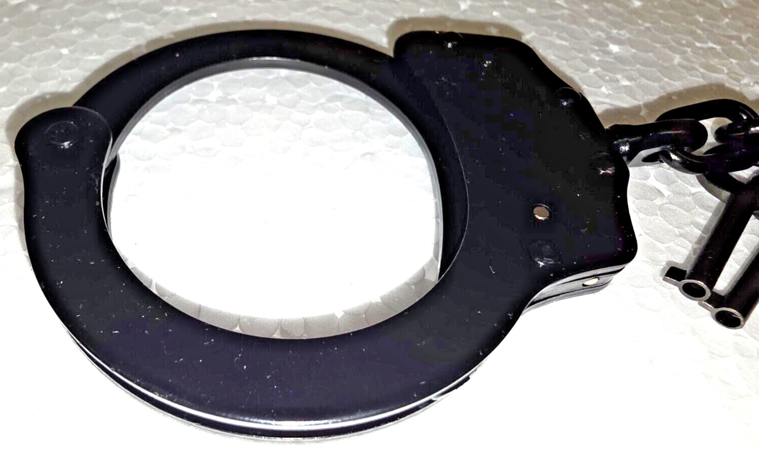 MTech USA 4508-DLB Series Double-Lock Handcuffs Carbon Steel, Nickel Black, NIB