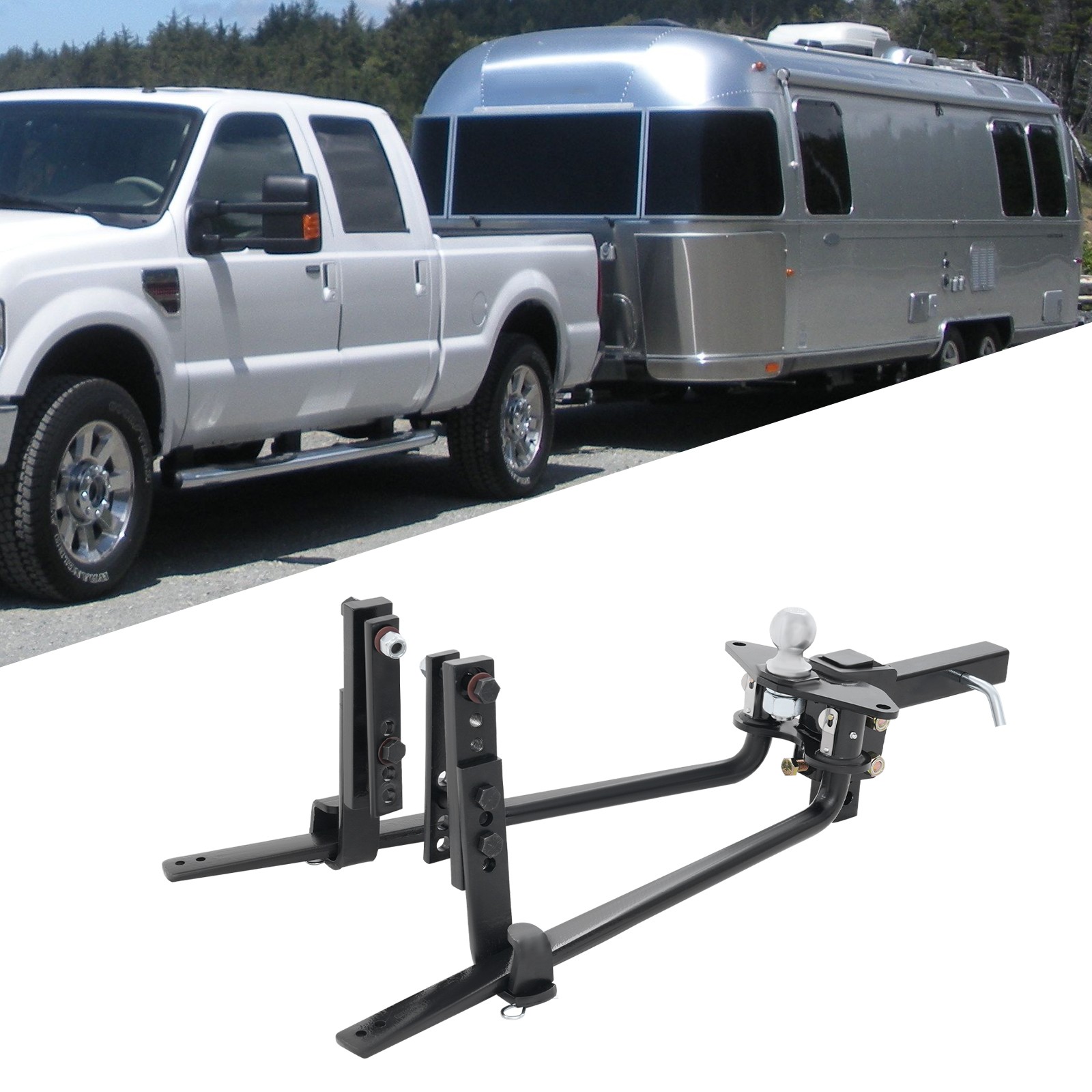 8000lbs Weight Distribution Hitch Trailer Hitch Black Trailer Hitch Device