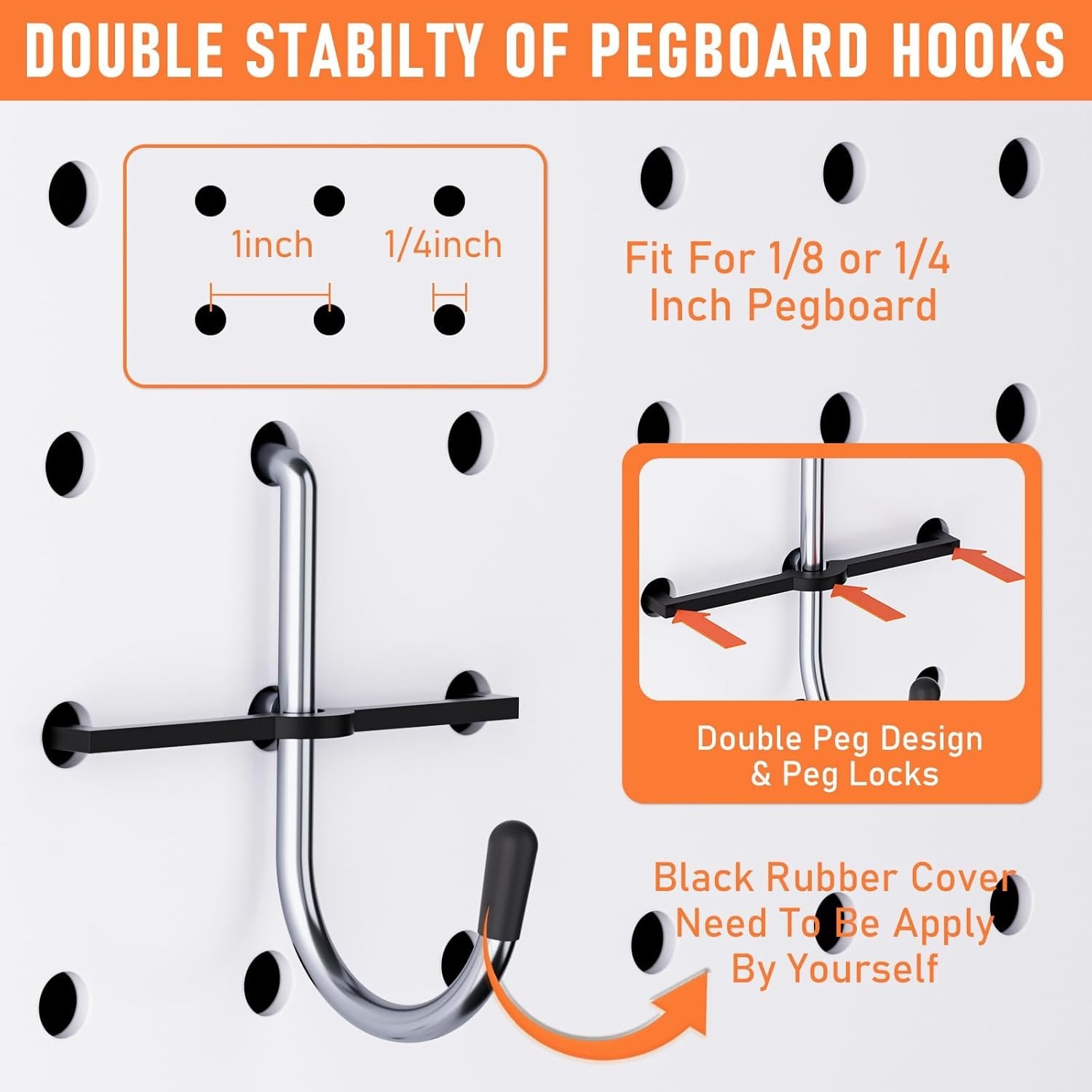 330PCS Upgraded Pegboard Accessories Organizer Kit, Peg Board Hooks Assortmen…