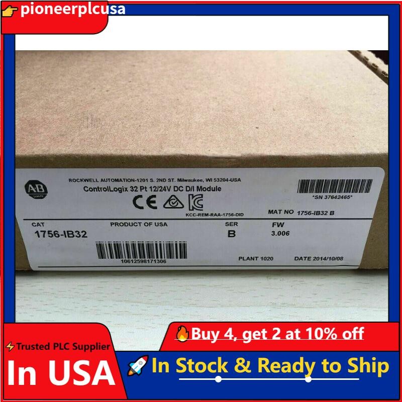 AB New Factory Sealed 1756-IB32 SER B ControlLogix 32 Pt D/I Module 1756IB32