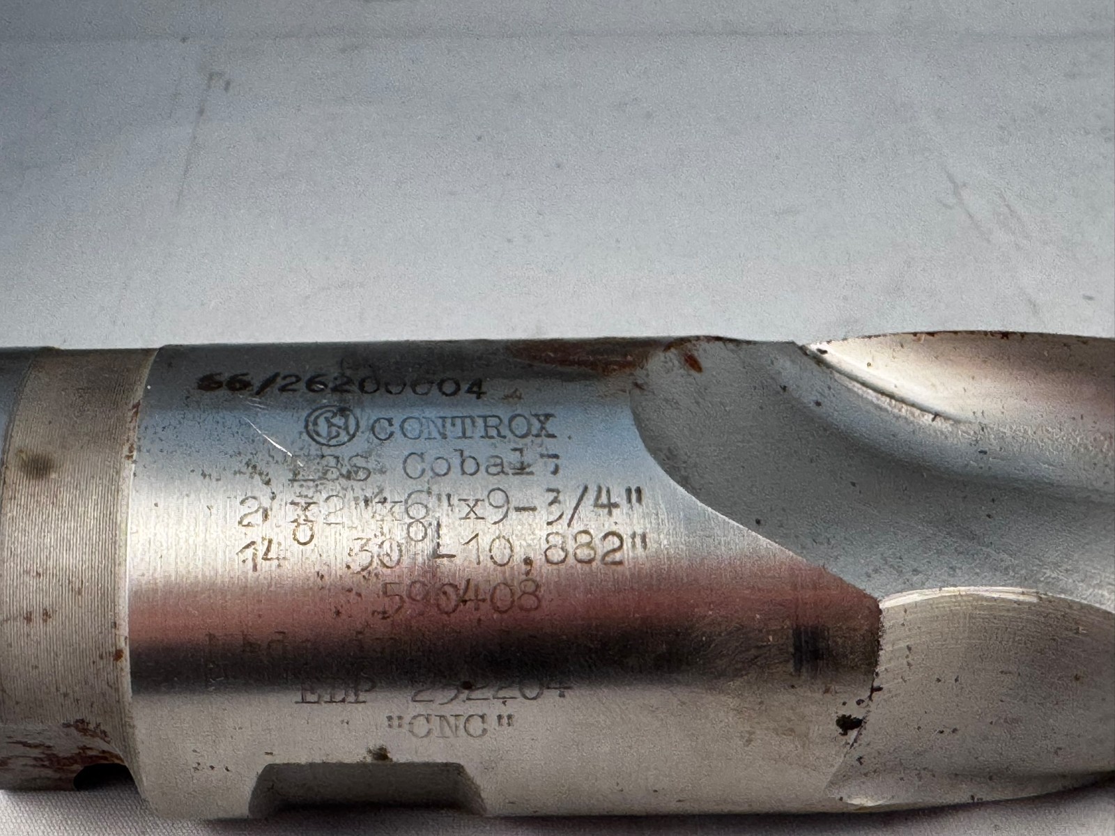 CONTROX 2 Flute End Mill 6 inch LOC 2 inch shank Cobalt Made in Germany