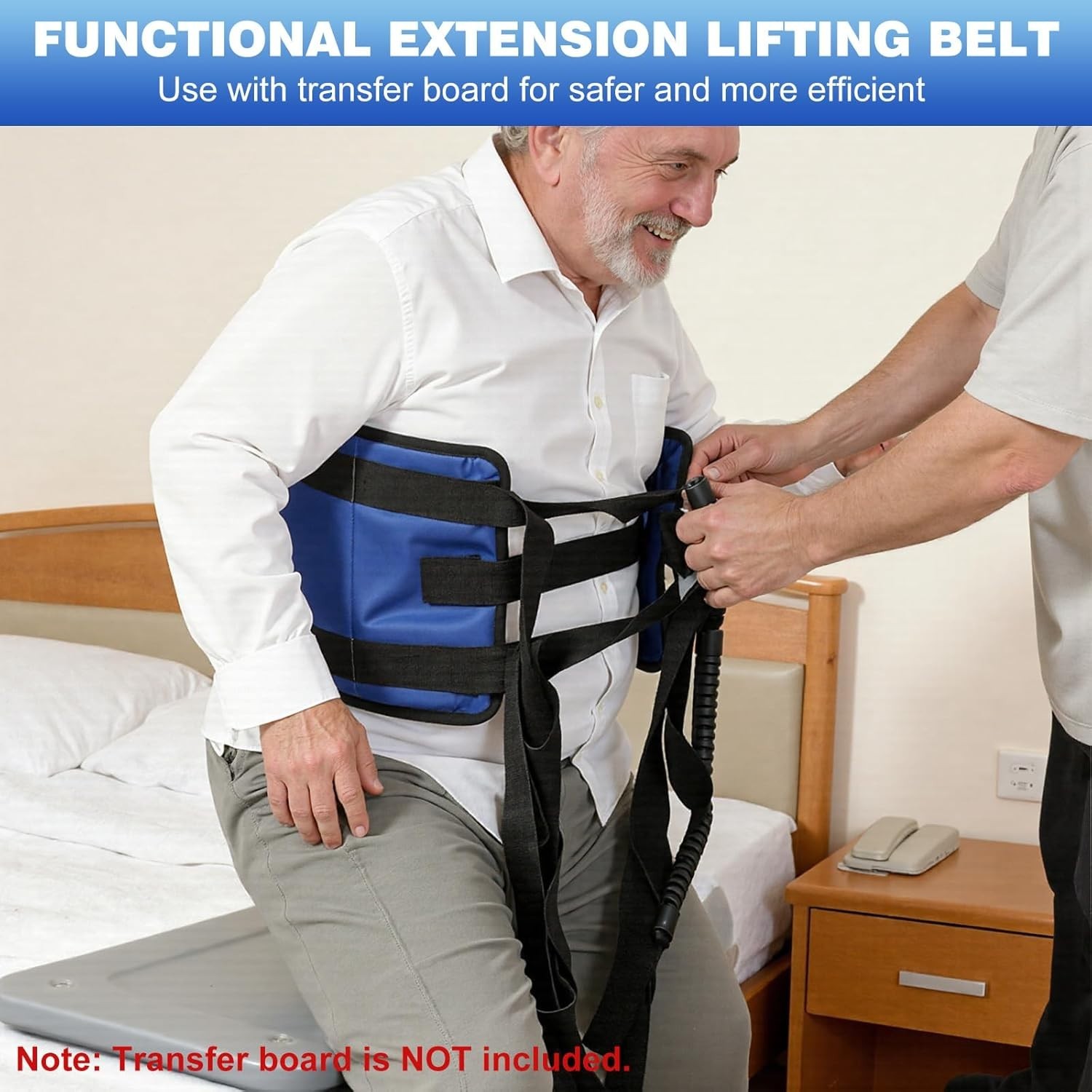 Rhino Valley Transfer Sling Gait Belt 10 Handles 330lbs Blue