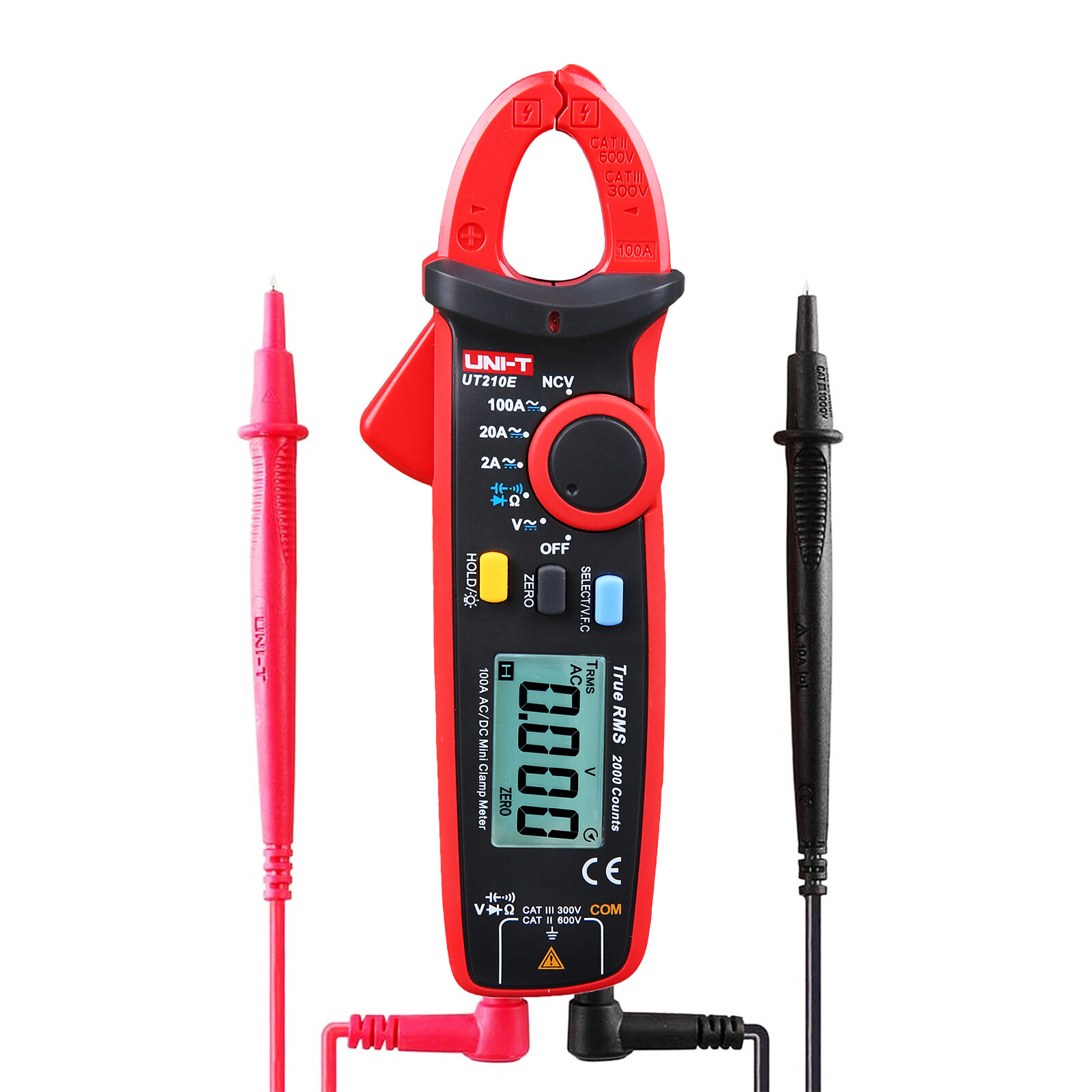 UNI-T Digital UT210E 100A 600V AC DC Clamp meter Multimeter True RMS VFC Diode