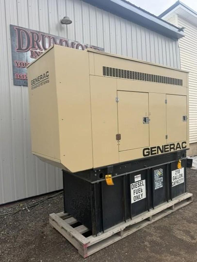 60 KW DIESEL GENERATOR GENERAC 120/240 VOLT ONLY 252 HRS SOUND ENCLOSED VIDEO