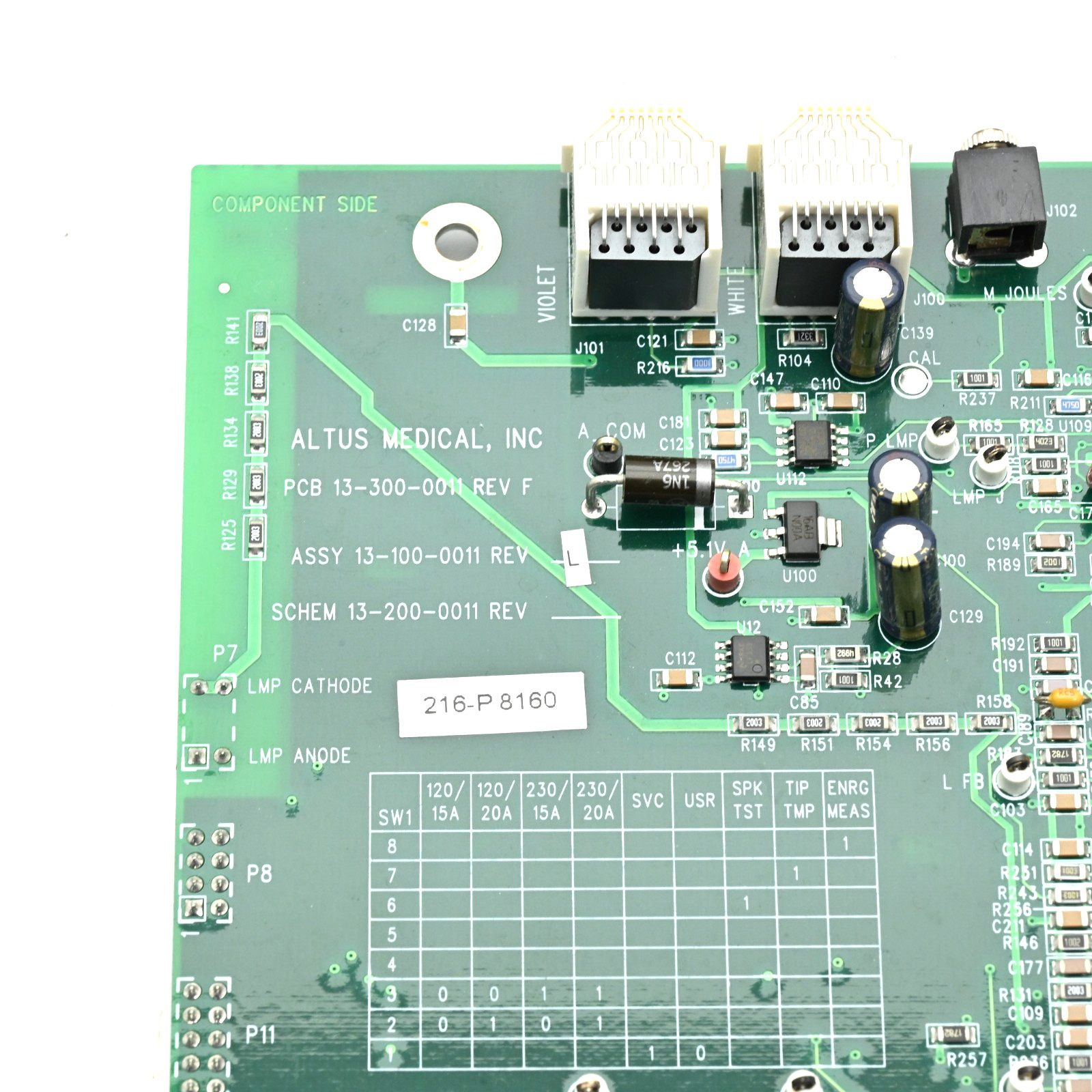 Cutera CoolGlide Excel Main Logic Board Assembly 13-300-0011 /F for US110EXCL