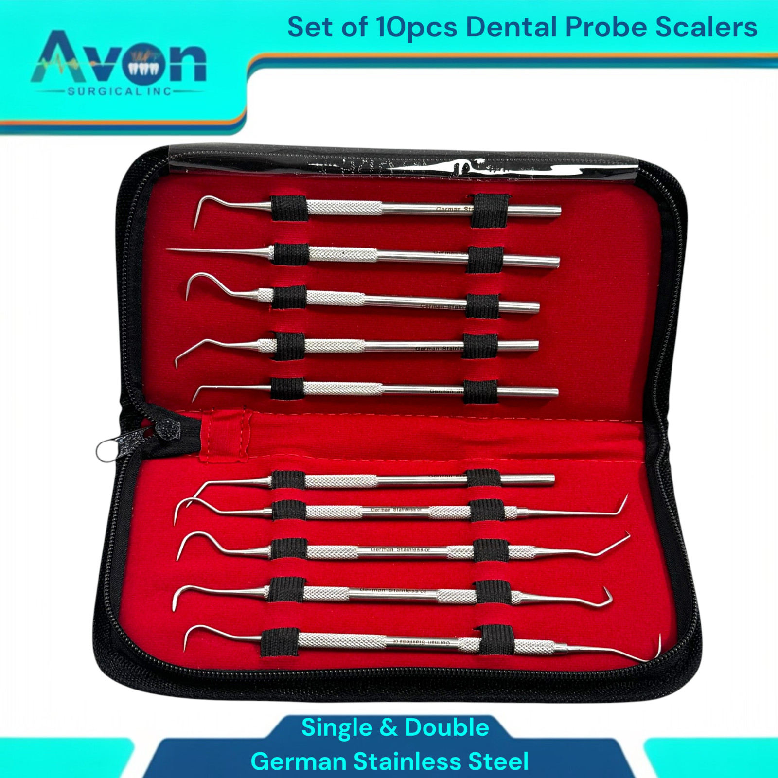 Single & Double Ended Scaler Picks – Precision Dental Hygiene Probes – 10 Pack