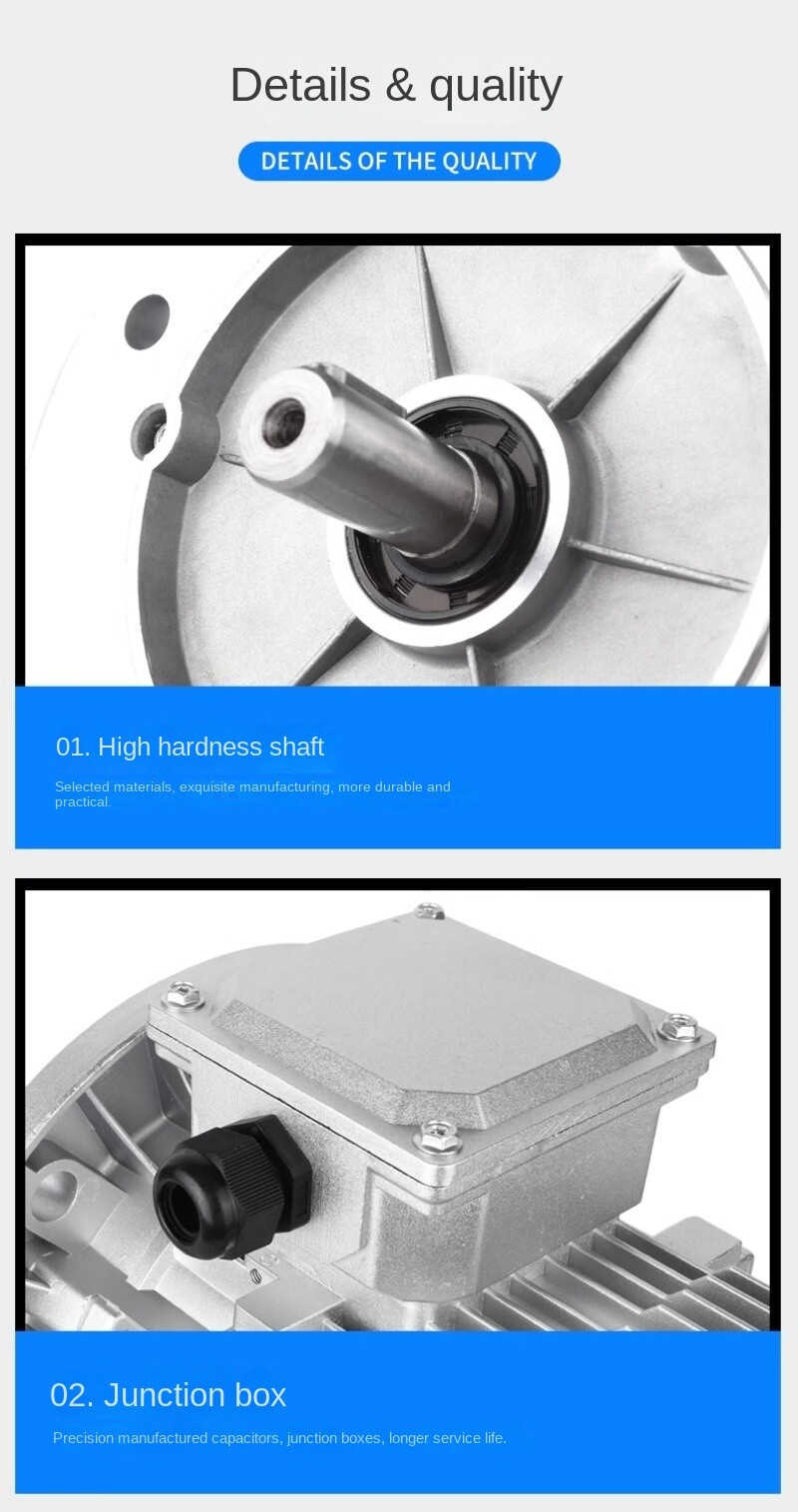Three-phase Step Electric Motor Aluminium Shell Motor 380V Copper 1400rpm 0.37w