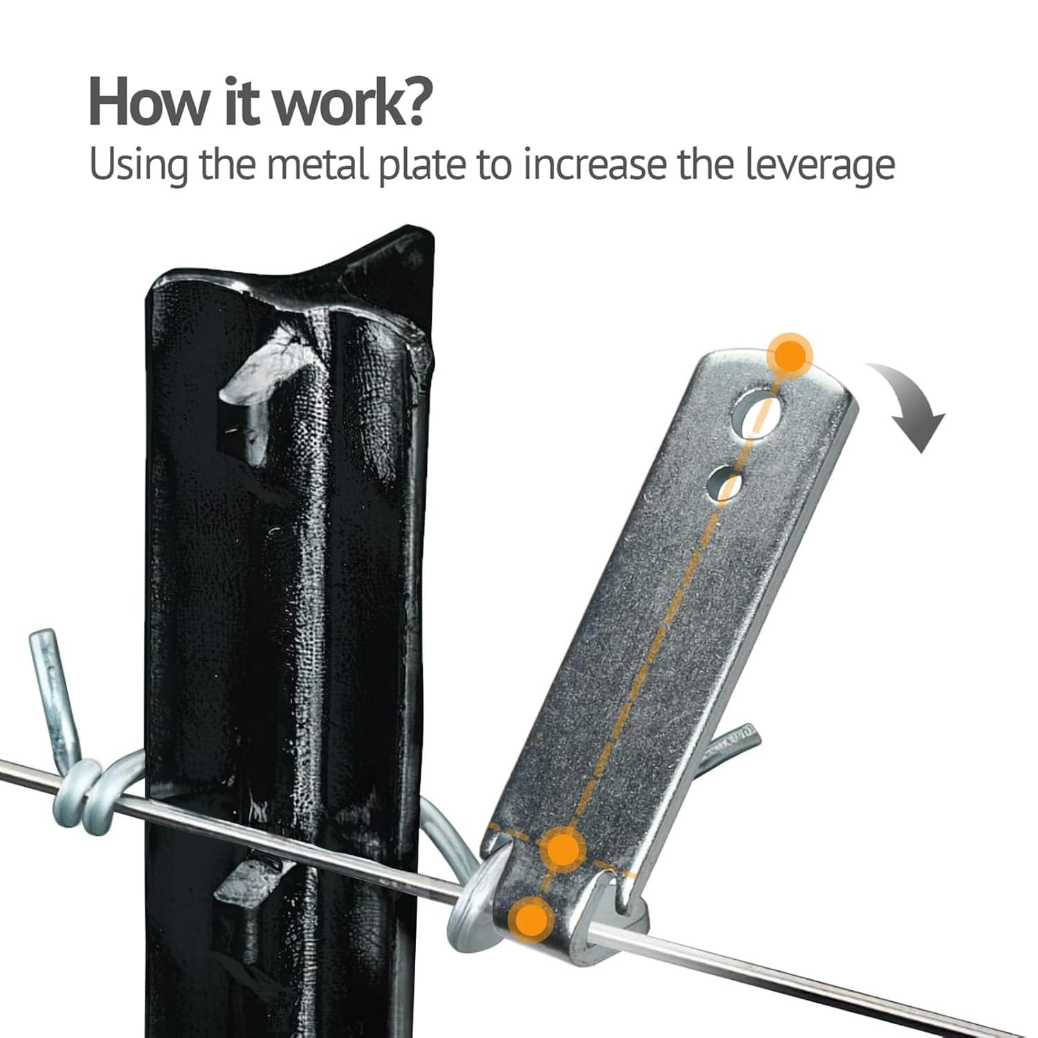 Fence Wire Twister for T Post Clips, Barb Wire Twisting Tool for Fencing Wire, S