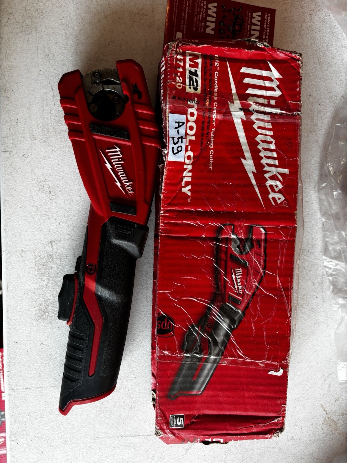 Milwaukee 2471-20 M12 Cordless Copper Tubing Cutter Tool (A-59)