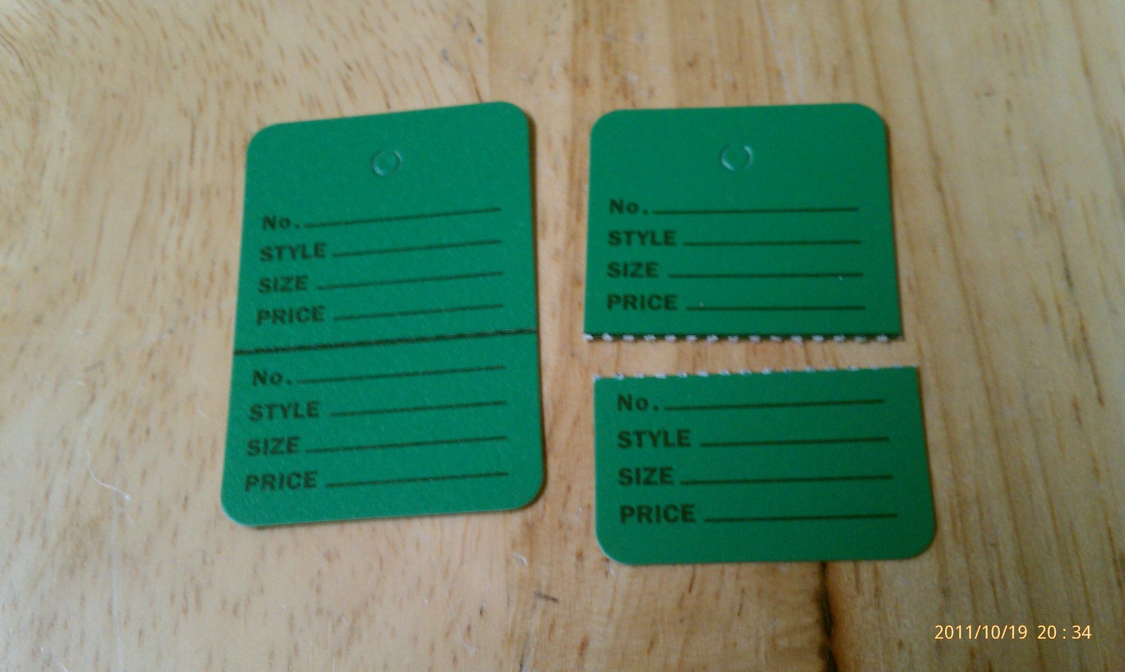 300 Clothing Price Tagging Tags Tagger Gun Hang Label Green Large 1 3/4″x 2 7/8″