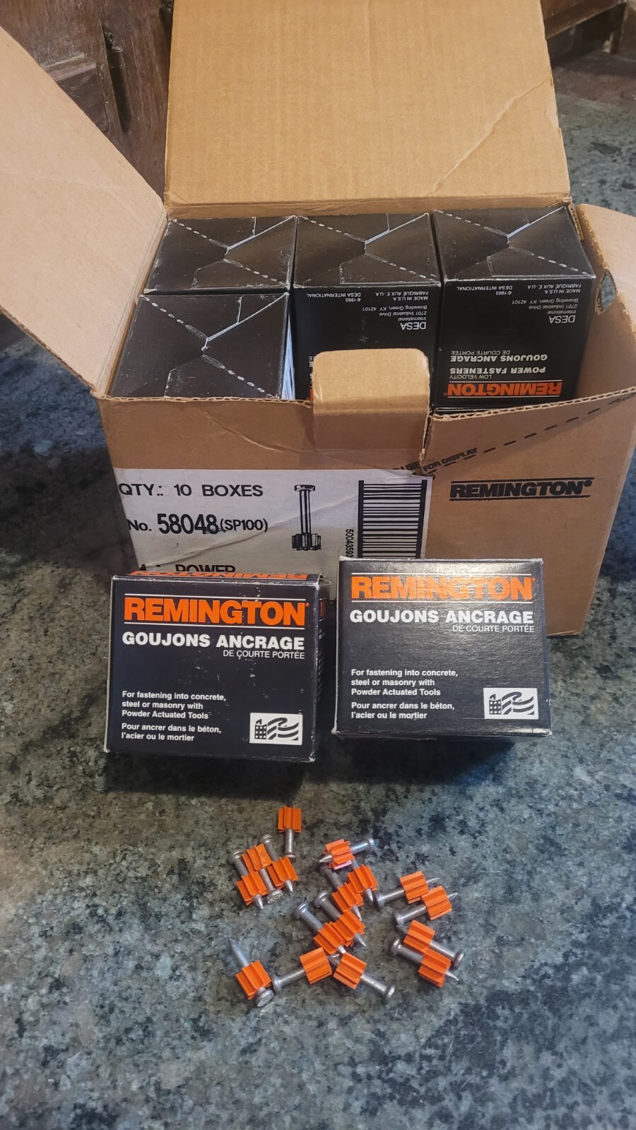 CASE 1000 COUNT – Remington 58048 1″ Low Velocity Power Fasteners