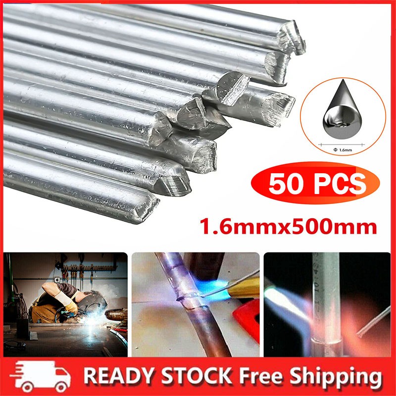 50PCS Aluminum Brazing Solution Welding Flux-Cored Rods Low Temperature Wire