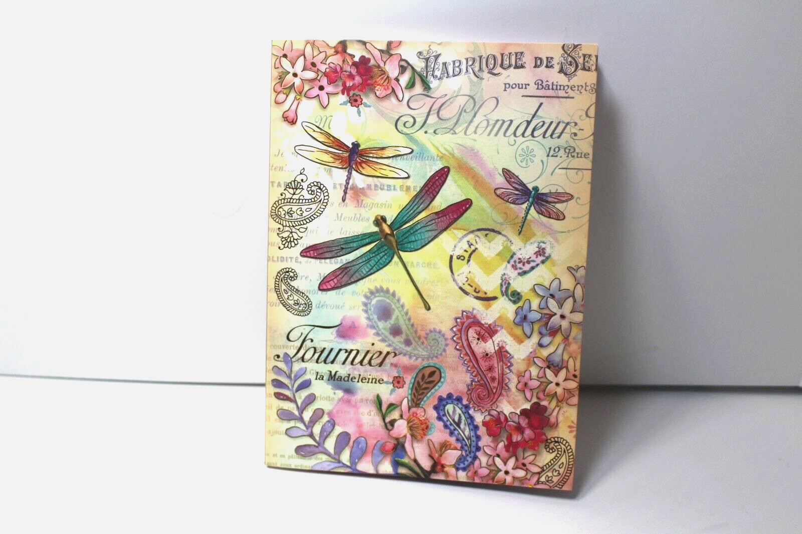 Punch Studio Notes and Stickers Dragonflies and Floral design Gold foil NEW