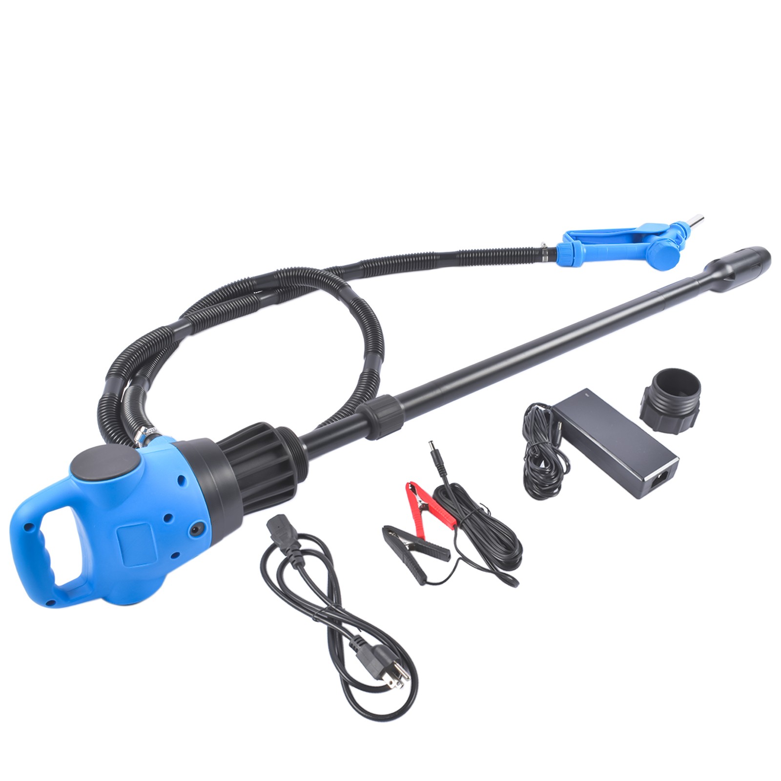 55gallon 120V AC/12VDC Blue Lever Action Barrel Pump for Windshield Washer Fluid