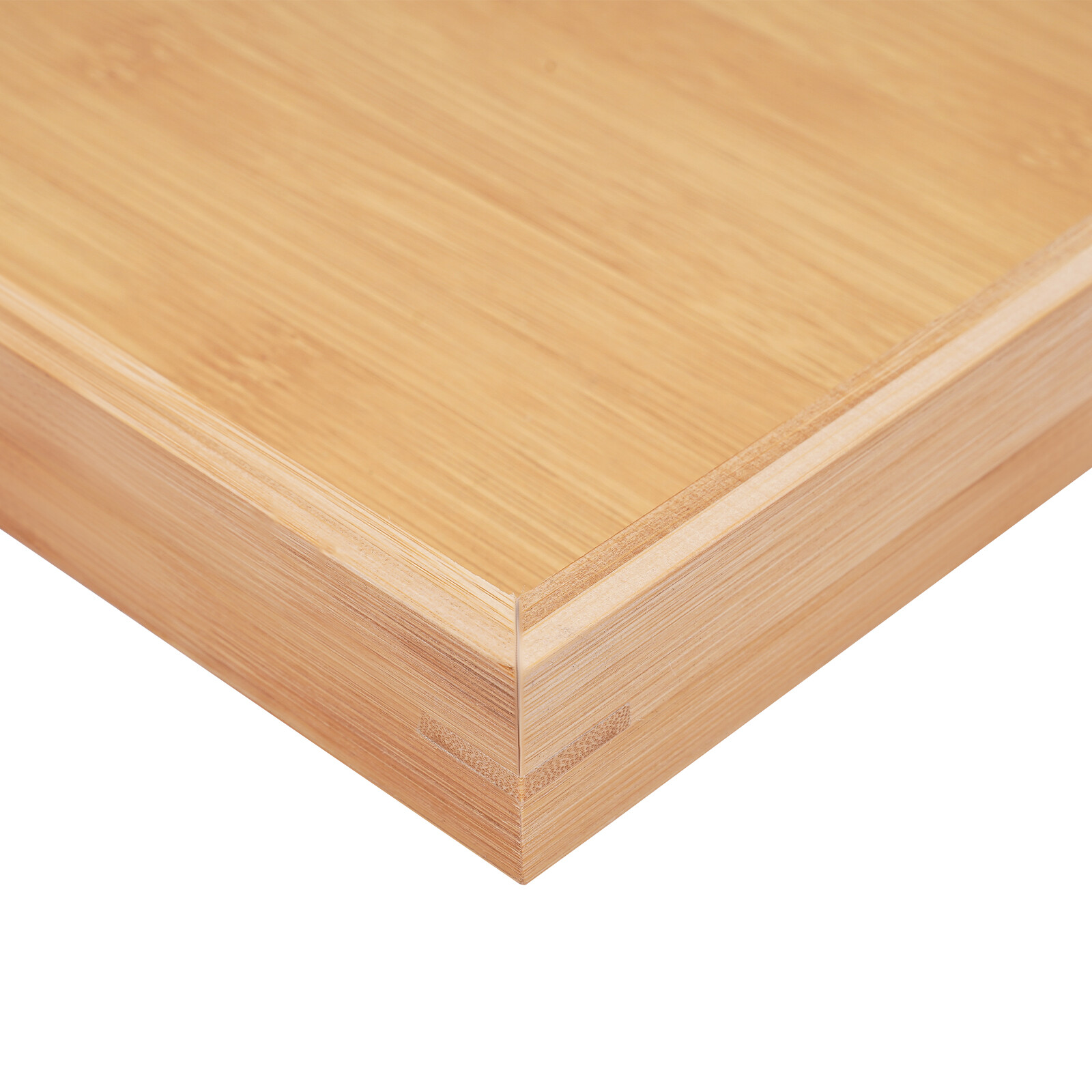 Bamboo Serving Trays 4-Piece Set Rectangular 18.1 × 13 × 1.4 In Log Color