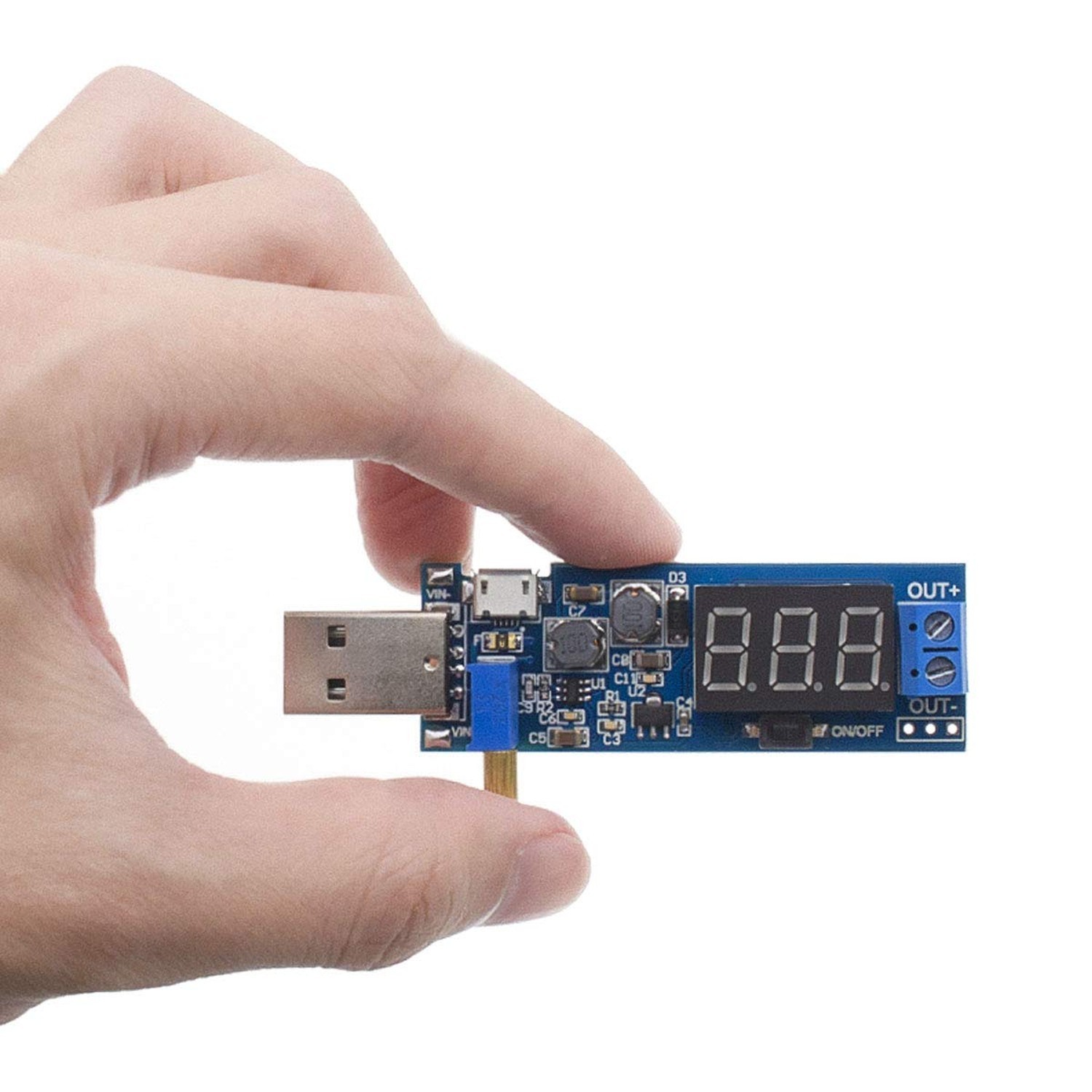 2PCS USB Buck Boost Converter Adjustable Step UP Step Down Power Supply Modul…