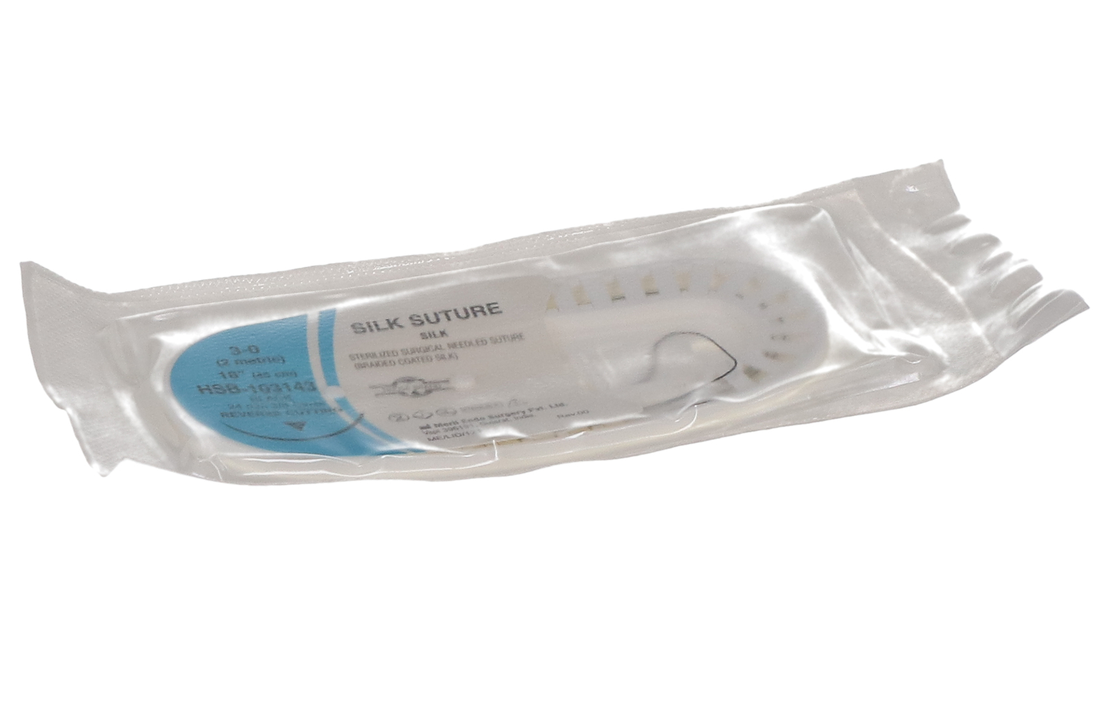 House Brand Dentistry 103143 Silk Suture 3-0 Reverse Cutting 24MM 3/8 45CM 12/Pk