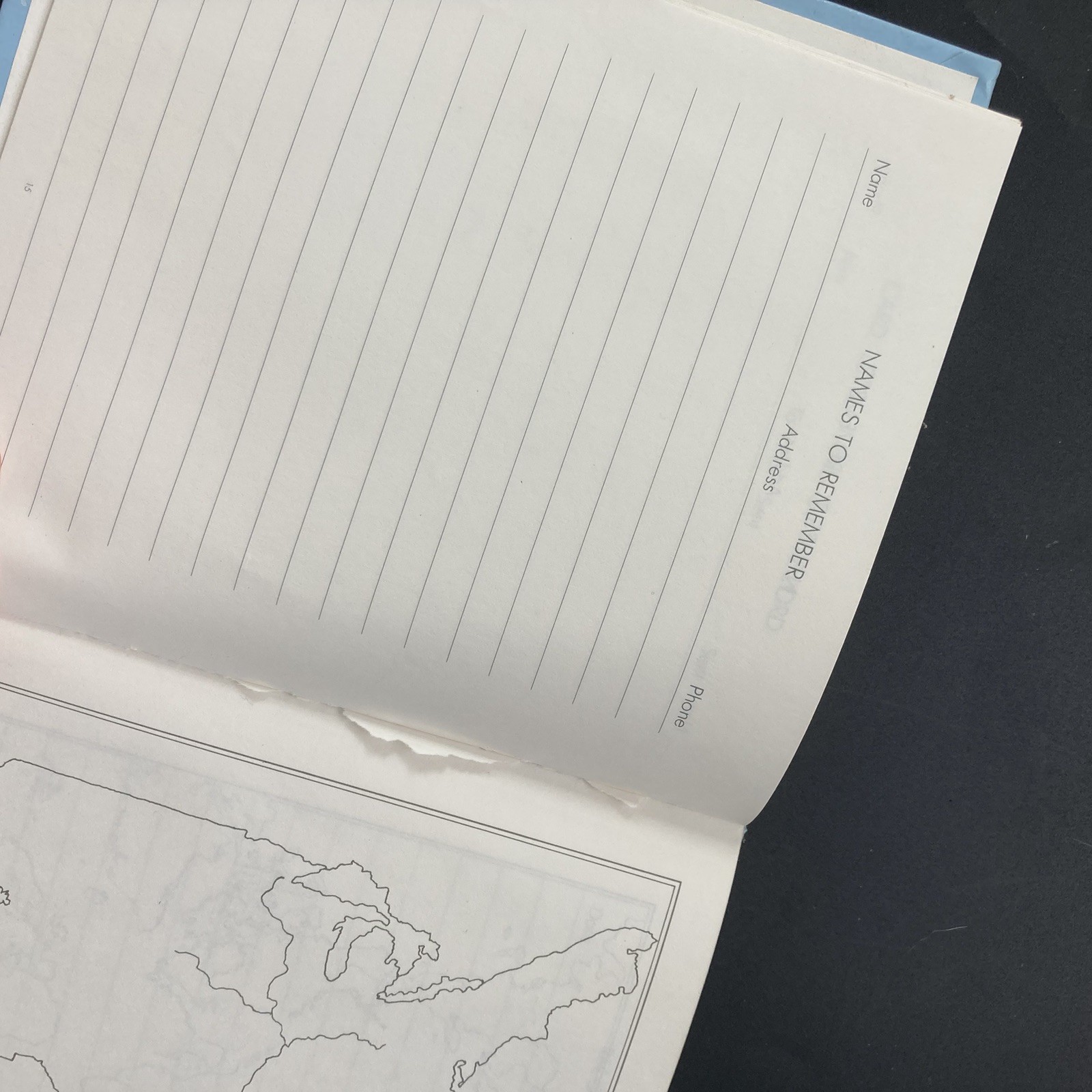 VINTAGE 1980 Hardcover Travel Journal Hallmark Blank Unused Maps