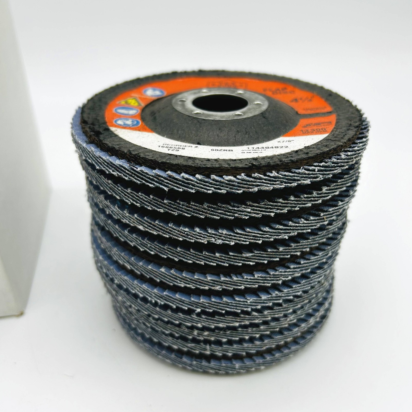 Tex Tuff 96043 Flap Disc 4-1/2in x 7/8in AH T29 60ZRB Angle Grinding Pk of 10