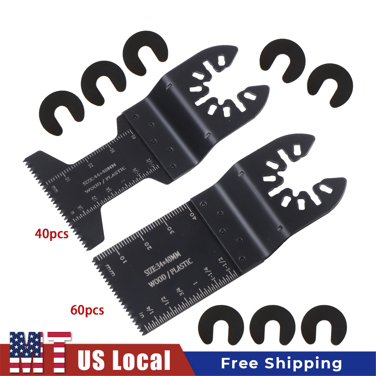 100Pack Oscillating Saw Blades Universal Quick Release Multi Tool Blades Kits